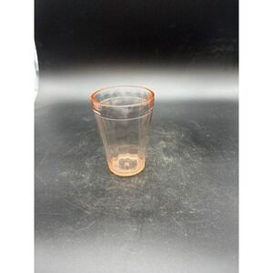 Vintage Selenium Pink Depression Glass  Paneled Juice Glass